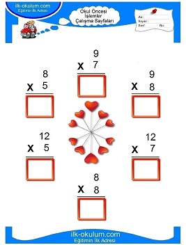 Çocuklar İçin toplam işlemi yaprak testleri 